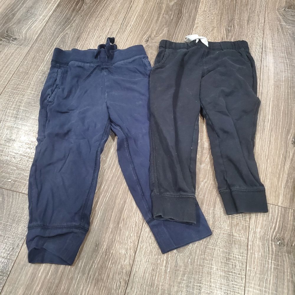 Baby Sweatpants Size 24M Kids Navy and Black Joggers 2 Pieces